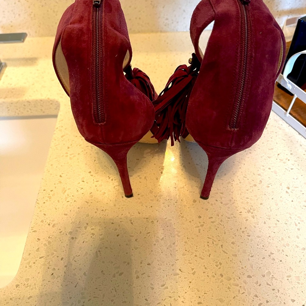 J crew zipper and tassle heels - size 7 1/2